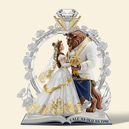 Fairy Tale Romantic Couple Acrylic Plaque Personalized Gifts For Couple 03TGDT130625-Homacus