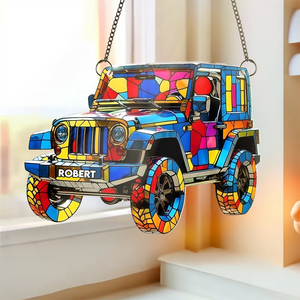 Vibrant 4x4 Car Suncatcher – Personalized Gift for Off-Road Lovers 03TGPU080725tt