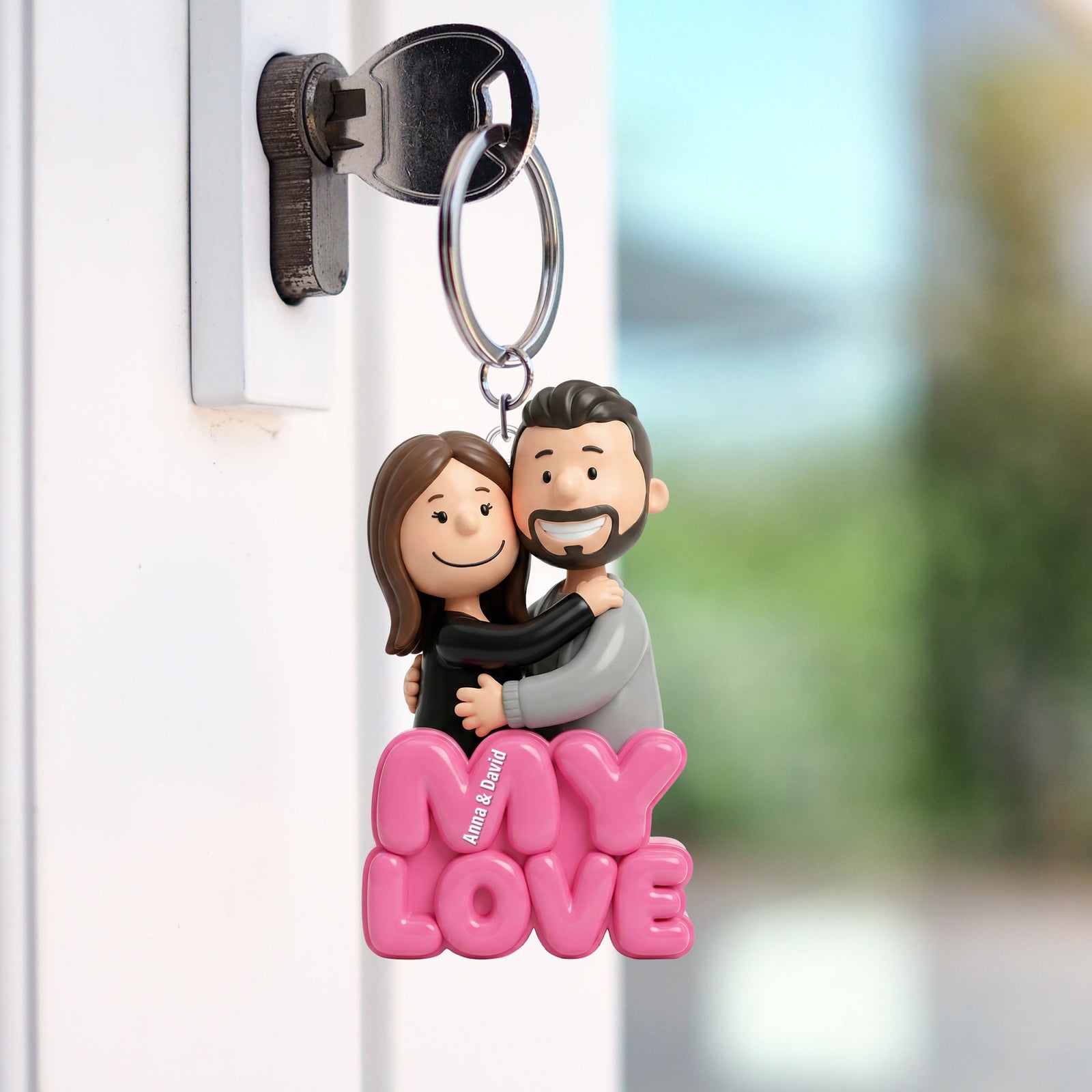 Together Forever Keychain - Custom Photo Gifts For Couple Keychain 05HUQN020226-Homacus