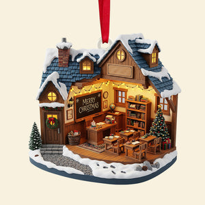 Teacher Miniature Classroom Ornament - Personalized Gifts For Teachers 01pgtn120825 - Ornament - GoDuckee