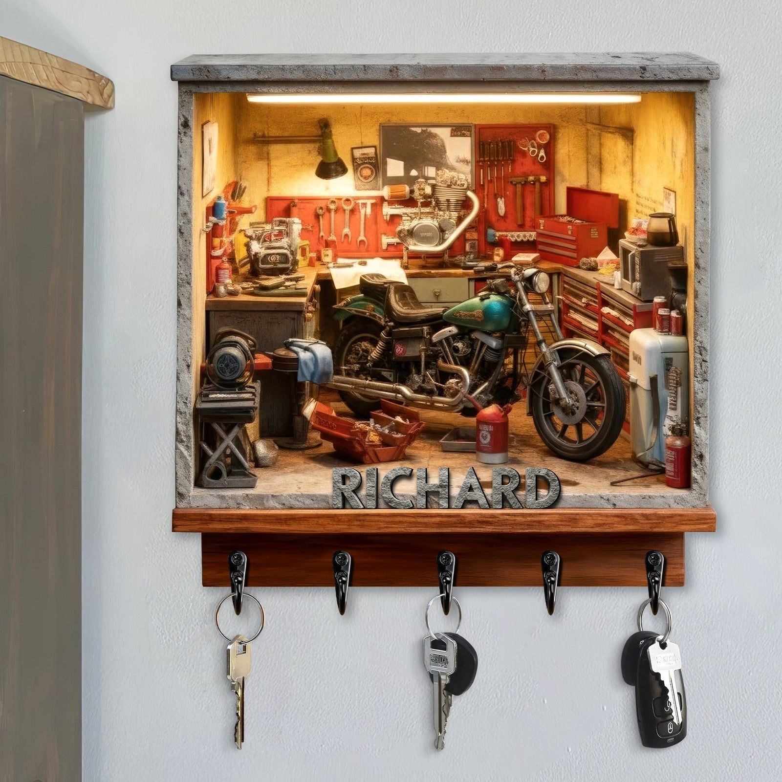 Garage Key Hanger - Personalized Gifts For Bikers 03toqn171225