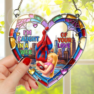 I'm Caught In A Web Of Your Love Suncatcher - Personalized Gifts For Couples 04huqn210726