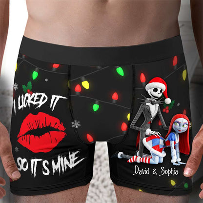 Freaky Skeleton Couple Christmas Boxers - Personalized Gifts For Him 04NALU160925