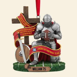 Personalized Gifts For Christians Christmas Football Ornament 01hutn131025