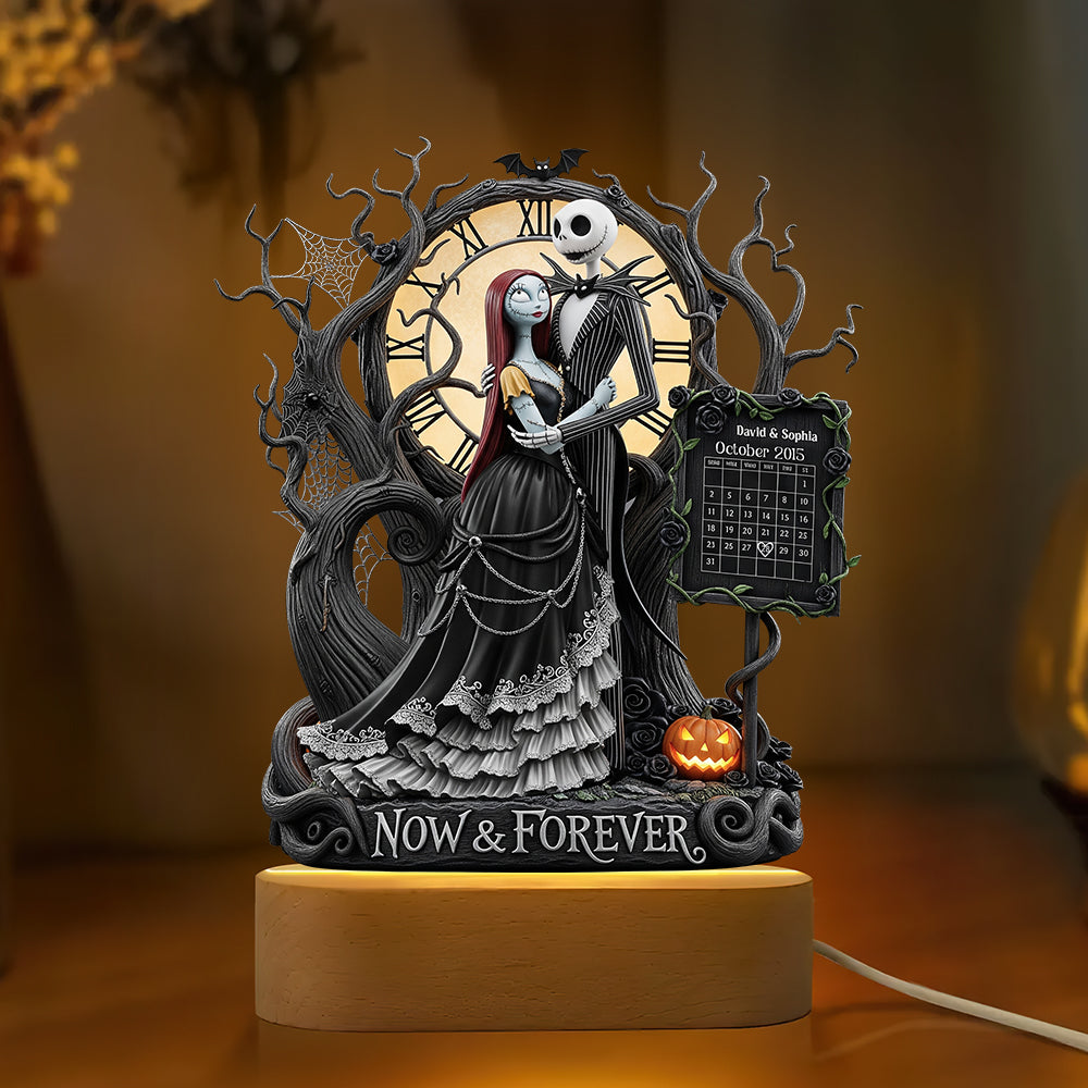 Now & Forever Halloween Led Light - Personalized Gifts For Couple 01QHDT290825