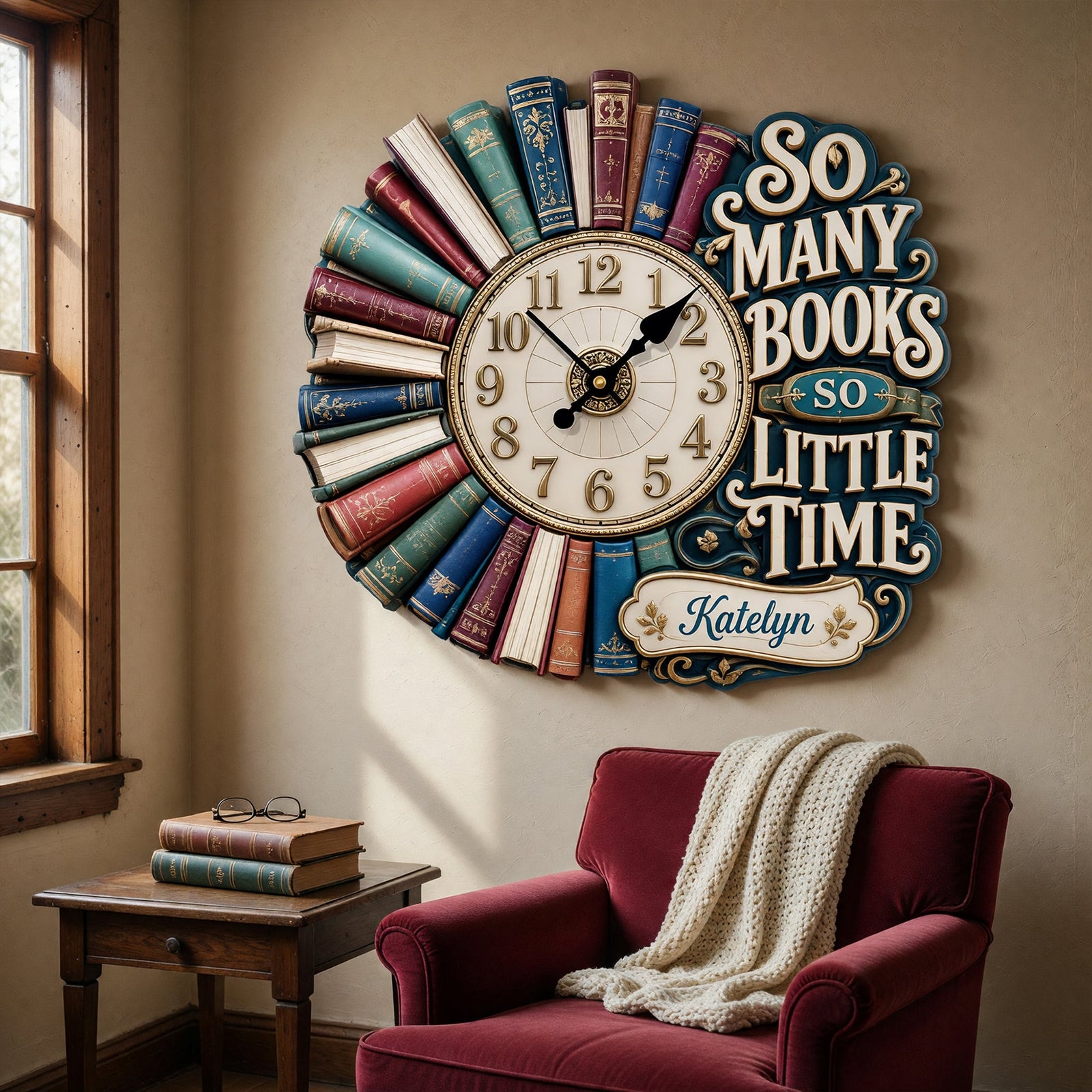 So Many Books So Little Time Hanging Wall Clock - Personalized Gifts For Book Lovers 03huqn220626