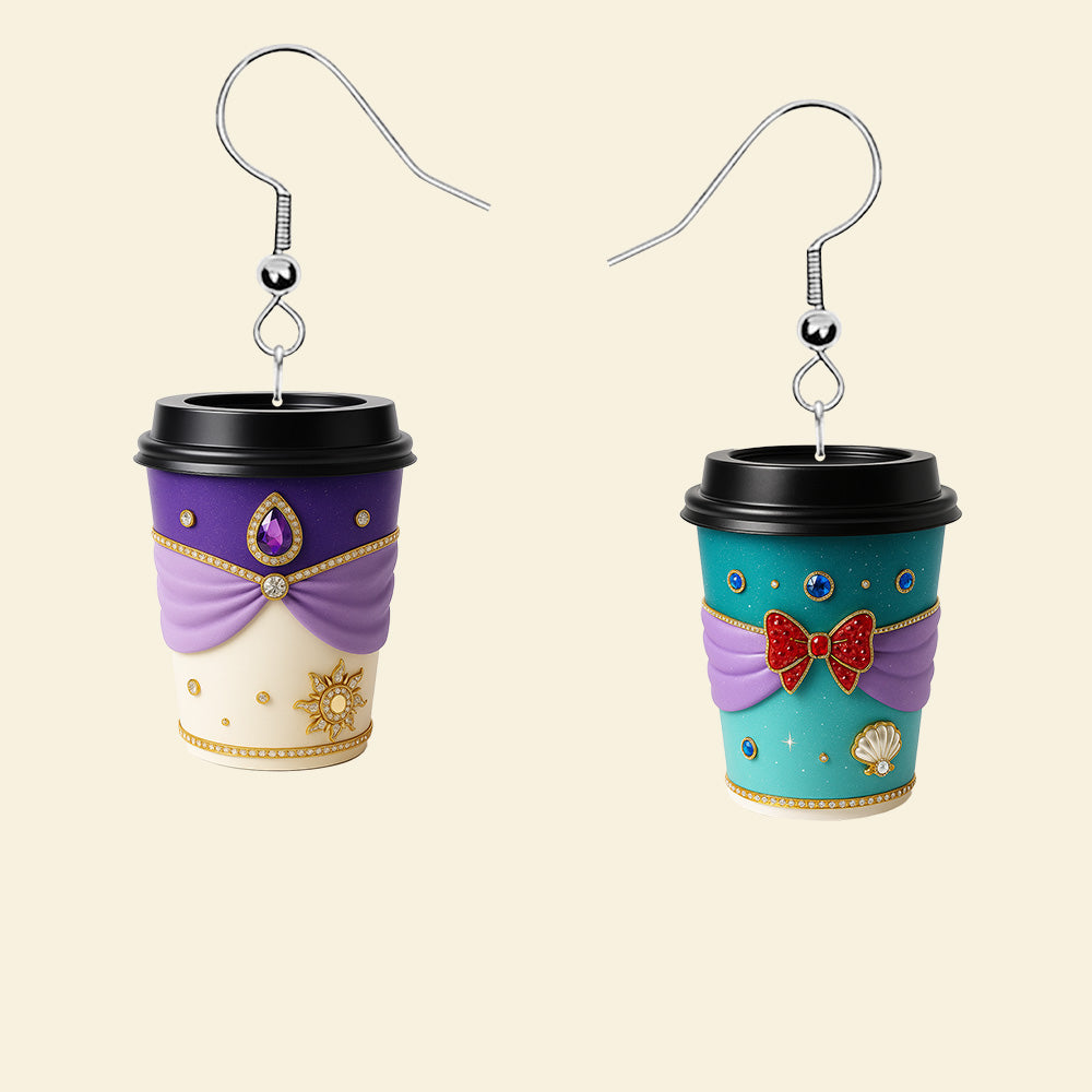 Coffee Princess Earrings - Personalized Gifts For Her 03pgmg150725-Homacus