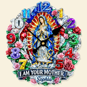 Our Lady of Guadalupe Acrylic Clock - Personalized Gifts For Christian 02huqn231225
