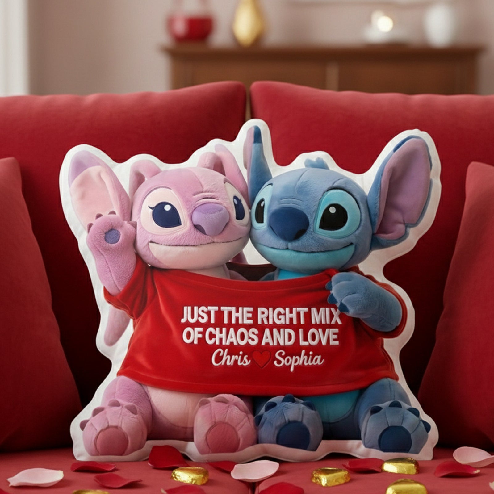 Playful Couple In Cute Shirt Shaped Pillow, Personalized Gifts For Couple 02qhlu111225