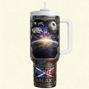 Best Dad In The Entire Universe Tumbler - Personalized Gift For Dad 03NATN100326