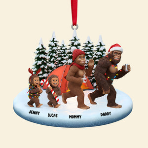 Sasquatch Family Christmas Ornament Personalized Gifts For Family 02natn291025 - Ornament - GoDuckee