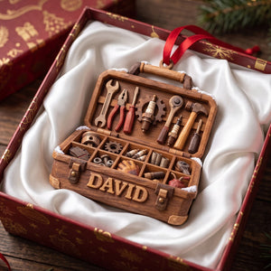Mechanic Tool Box Acrylic Ornament - Personalized Gifts For Mechanic 01tttn101026