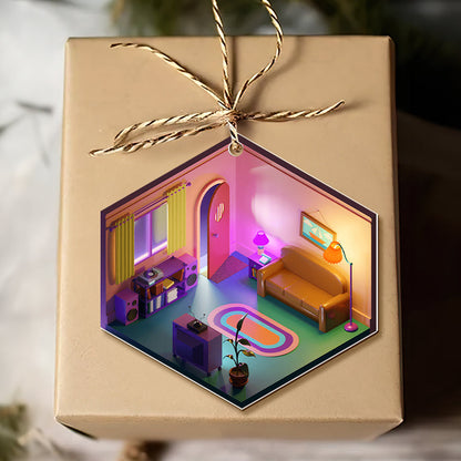 Personalized Gifts For Movie Lover Christmas Ornament Isometric Room 01todt201124 - Ornament - GoDuckee