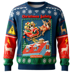 Creepy Fun Santa Electric Shock Ugly Sweater, Personalized Gifts For Christmas 05qhtn041125