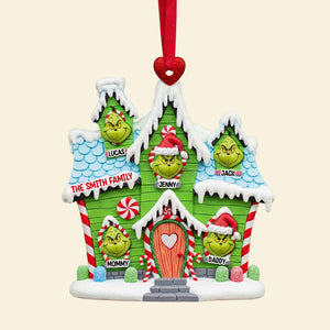 Green Monsters' House Personalized Gifts For Family Christmas Ornament 03totn030925