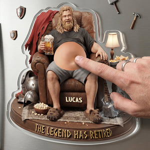The Legend Has Retired Anti-collision Acrylic Fridge Magnet - Personalized Gifts 04natn190626
