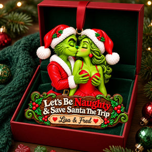 Mischievous Couple Christmas Ornament - Personalized Gifts For Couple 07tylu300926