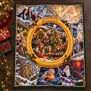 Christmas In A Fantastical World Blanket - Personalized Christmas Gifts 03haqn260926