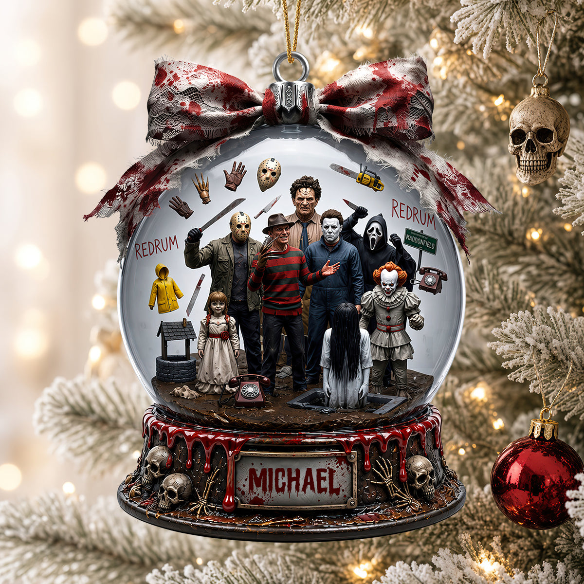 Christmas After Dark Ornament - Personalized Gifts For Horror Lovers 05OHDT270826