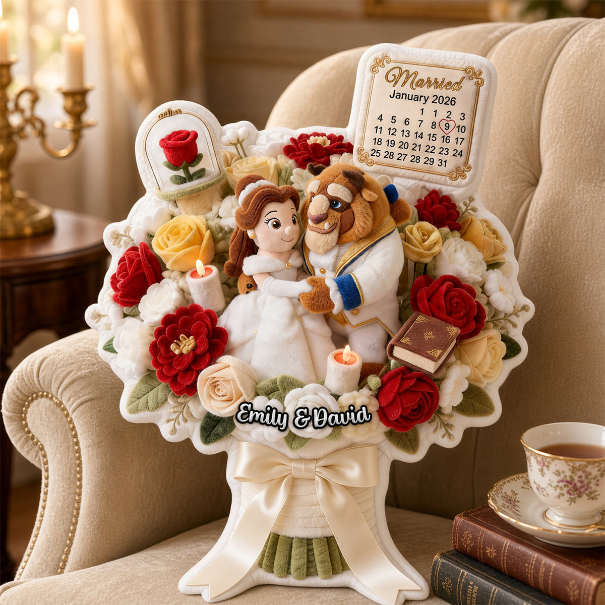 Happily Married Couple Pillow - Personalized Christmas Gifts For Newlywed Couple 05ohdh021026