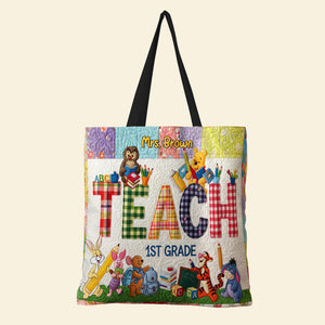 Cute Teacher Tote Bag, Personalized Gifts For Teacher 05qhtn220725
