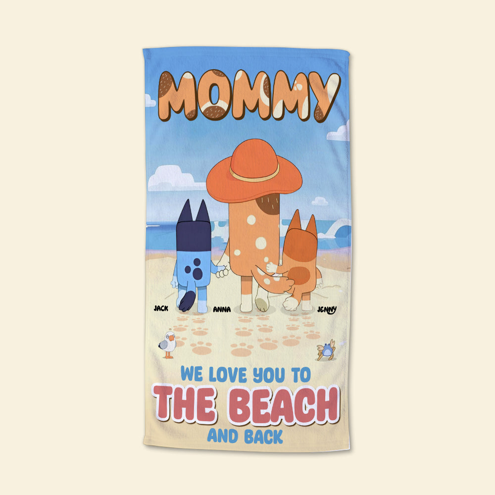 Personalized Gifts For Mom Beach Towel 02httn220424 Dog Mom On The Beach-Homacus