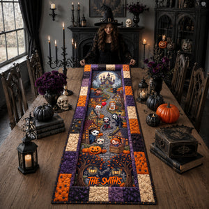 Creepy Halloween Quilted Table Runner - Personalized Gifts For Halloween 03palu130826