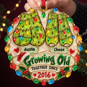 Old Furry Naughty Couple Ornament - Personalized Christmas Gifts For Couples 05nadt191026