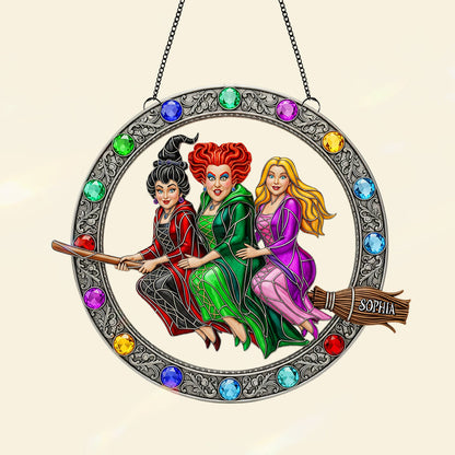 Enchanted Witches Trio Suncatcher - Personalized Gifts For Witch Lovers 04ohtn190825