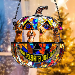 Pumpkin Suncatcher Ornament - Personalized Halloween Gifts For Dog Lovers 05tgqn090825 - Ornament - GoDuckee