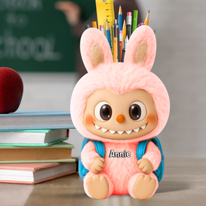 Cute Bunny Wooden Pen Holder Personalized Gifts For Kids 01NALU240725
