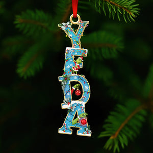 Funny Alphabet Tree Ornament Personalized Christmas Gifts 03HUDT011125
