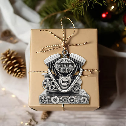 Strong Motorcycle Engine Ornament - Personalized Christmas Gifts For Bikers 02QHLU170925