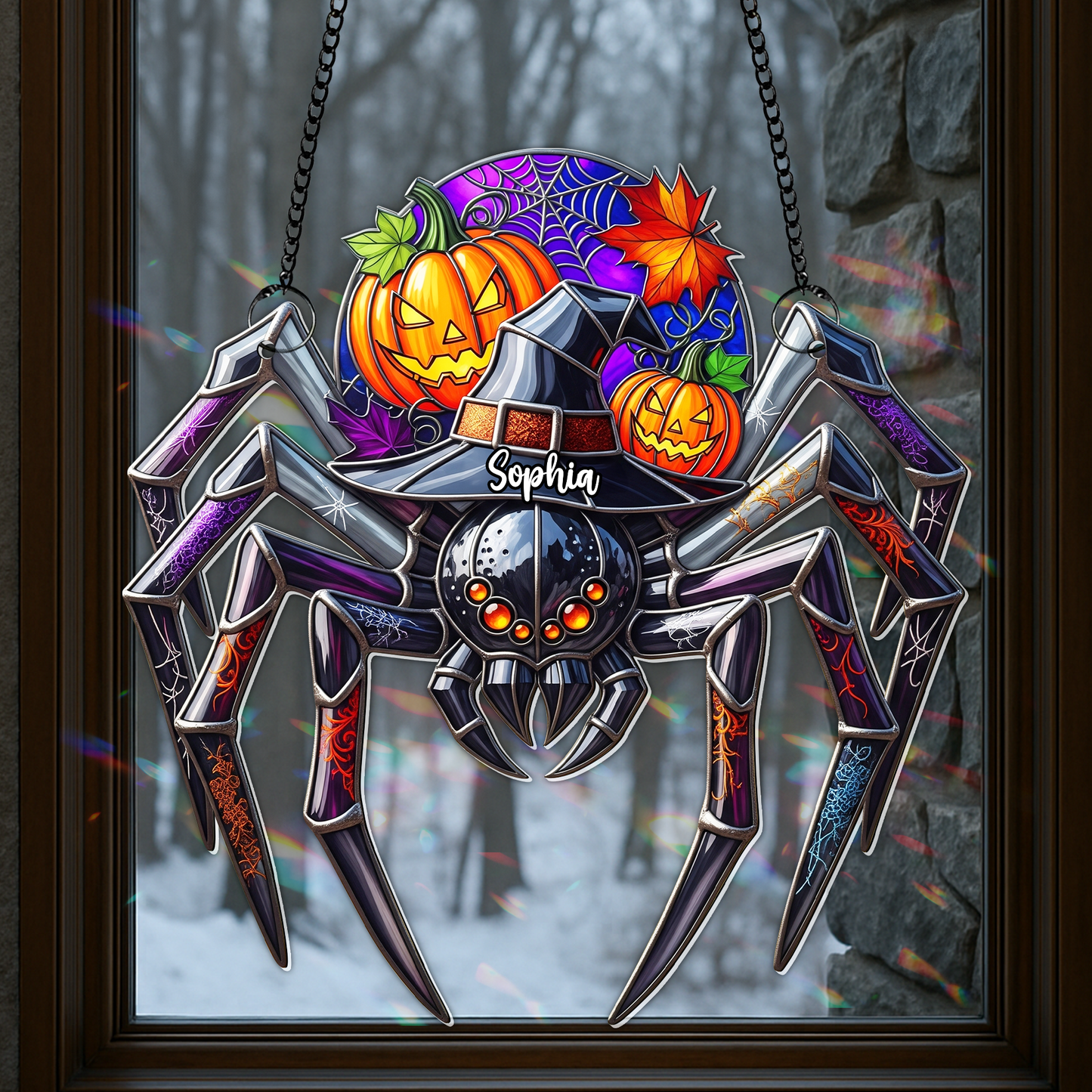Spooky Suncatcher - Personalized Gifts For Horror Lovers 05hulu300725