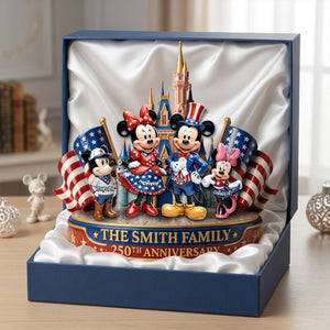 Cute Characters Celebrated America 250th Anniversary Acrylic Plaque - Personalized Gifts For Family 04tylu200326