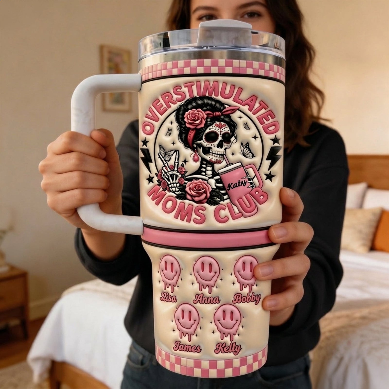 Overstimulated Moms Tumbler Handle - Personalized Gifts For Mom 03QHLU130326