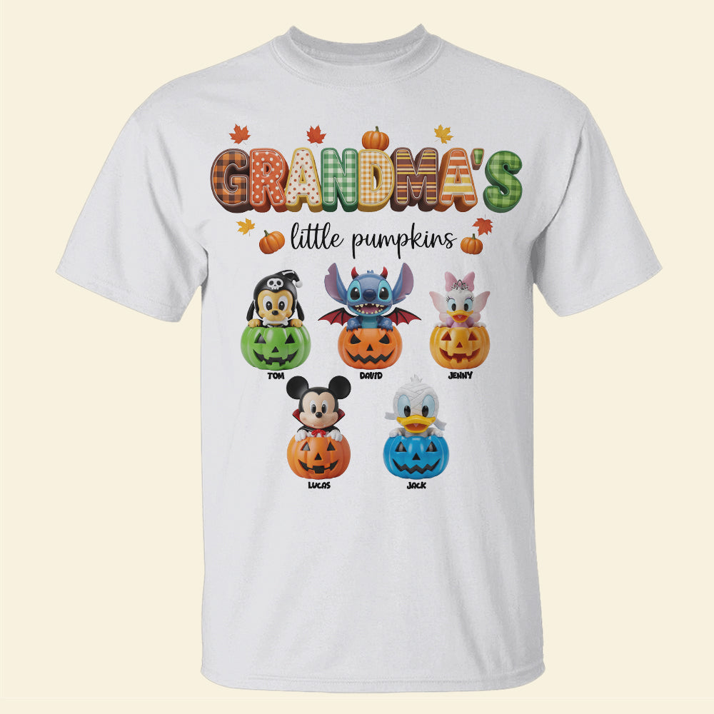 Little Pumpkins Personalized Halloween Gifts For Grandma And Mom Shirt 04pgtn220825