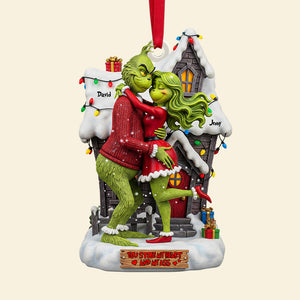 Green Couple Ornament - Personalized Gifts For Couple 01natn190825
