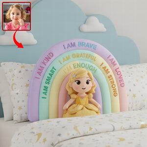 Positive Affirmations Rainbow Custom Shape Pillow - Custom Photo Gifts For Kids 04NAQN111125