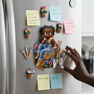 Gardening Girl Fridge Magnet - Personalized Gifts For Gardeners 06palu091225