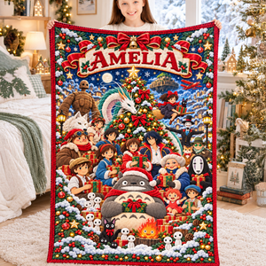 Christmas Storybook Wonderland Blanket - Personalized Gifts For Anime Lovers 02PAQN171026