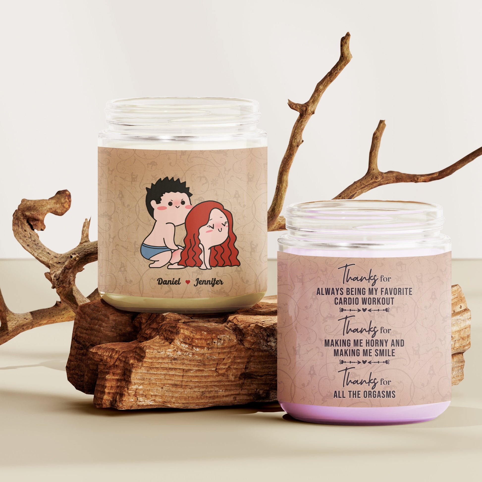 Personalized Gifts For Couple Scented Candle Thanks For Always Being My Favorite Workout - Scented Candle - GoDuckee