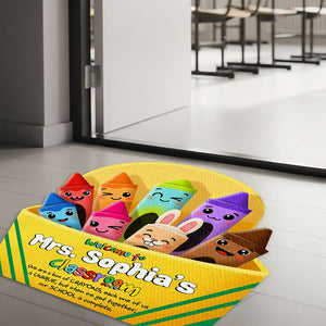 Colorful Crayon Box Doormat - Personalized Gifts For Teacher 06HULU220725