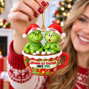Hot Chocolate Cup Couple Ornament - Personalized Gifts For Couple Christmas Ornament 01TOQN160926