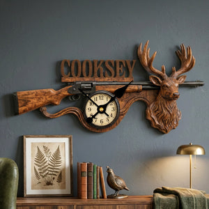 Hunting Deer Acrylic Wall Clock Personalized Gifts For Hunters 02TGMG301225