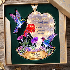 A Part In Heaven Hummingbird Couple Ornament - Personalized Keepsake To Remember The Departed One 05QHTA141026