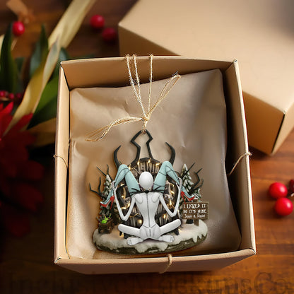 Naughty Skull Couple Ornament - Personalized Christmas Gift For Couples 02TGLU230925