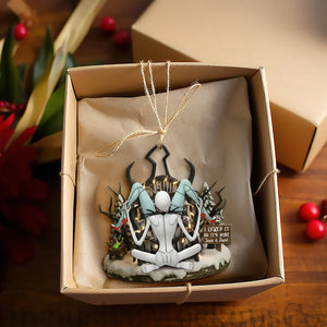 Naughty Skull Couple Ornament - Personalized Christmas Gift For Couples 02TGLU230925