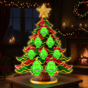 Green Family Tree Light Box - Personalized Gifts For Family 09KILU041125