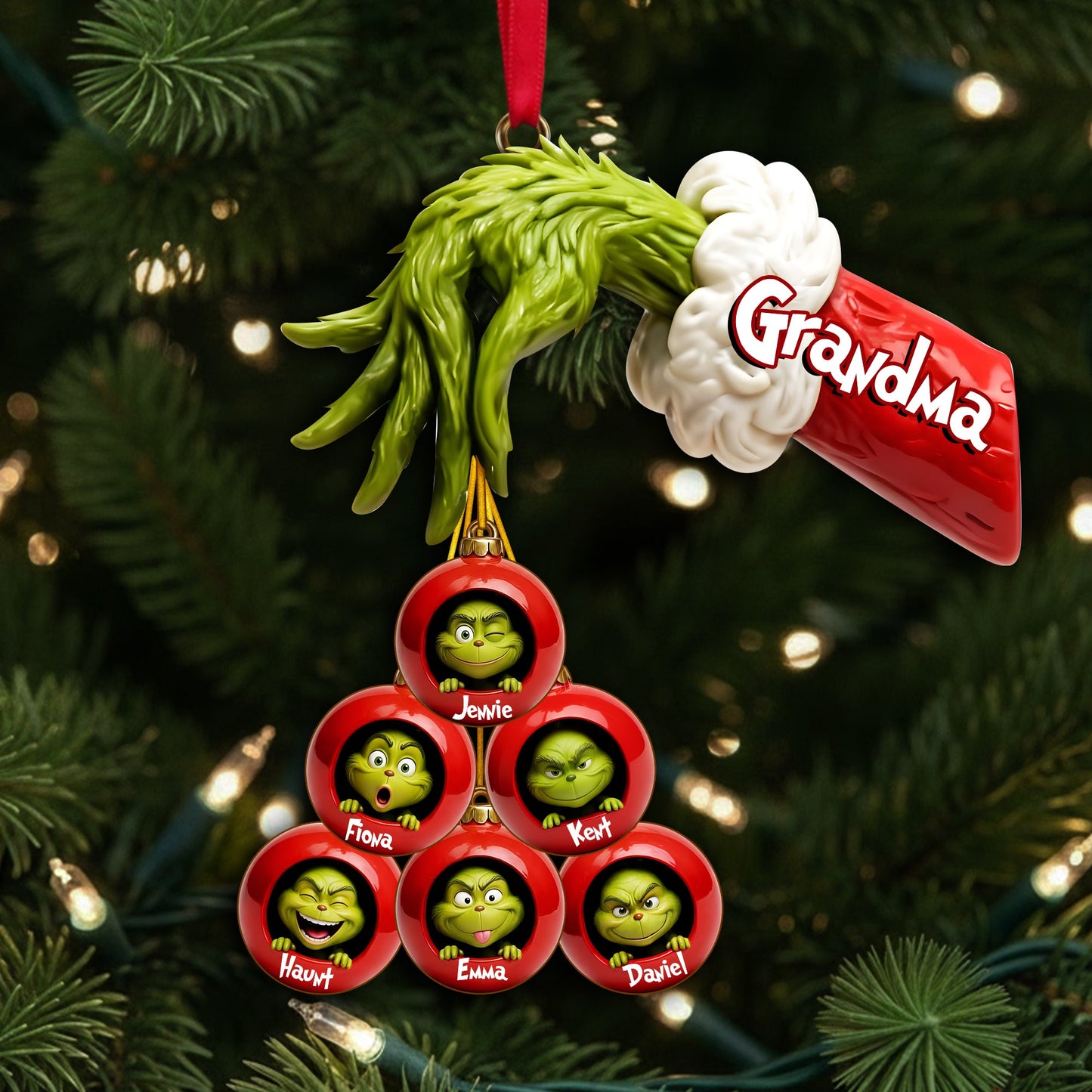 Green Monster Family Ornament - Personalized Gifts For Family Christmas Ornament 05QHLU170925